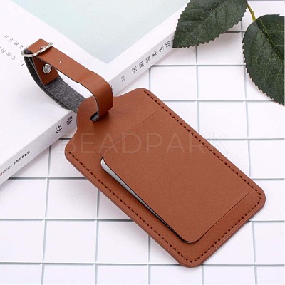 CutHollow 4Pcs PU Leather Luggage Tag OFST-CL0001-01A-02-1