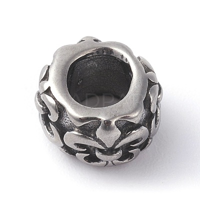 316 Surgical Stainless Steel European Beads STAS-F190-02AS-1