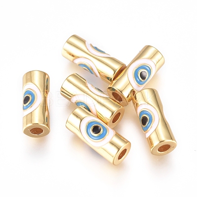 Brass Enamel Beads X-KK-L189-20G-1