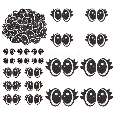 2 Bagds Oval Felt Craft Doll Eye DIY-FG0010-04A-1