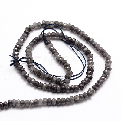 Dyed Natural Malaysia Jade Rondelle Beads Strands X-G-E316-2x4mm-09-1