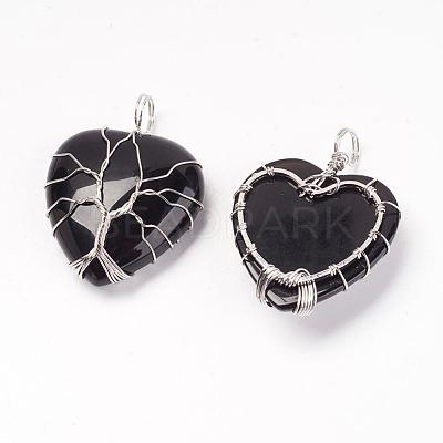 Natural & Synthetic Mixed Stone Pendants G-G713-F-1