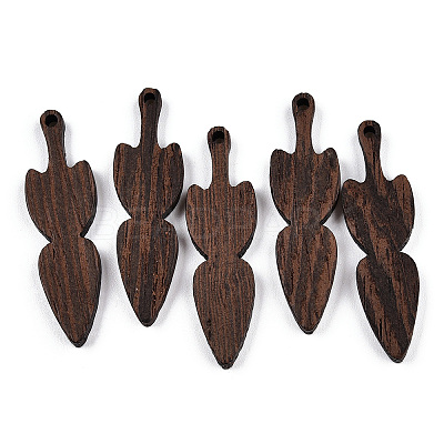 Natural Wenge Wood Pendants WOOD-T023-38-1