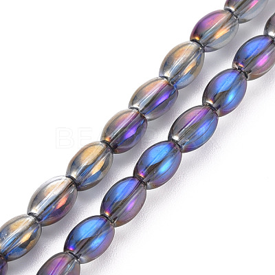 Electroplate Glass Beads Strands X-EGLA-T020-11-1