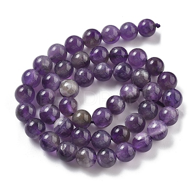 Natural Amethyst Beads Strands G-M445-8MM-01F-1
