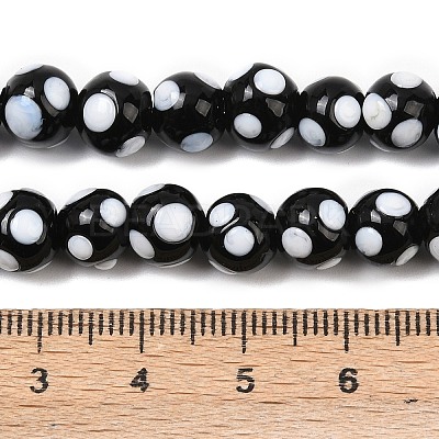 Handmade Lampwork Beads LAMP-D002-8mm-01J-1