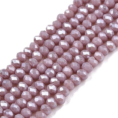 Electroplate Glass Beads Strands EGLA-A044-P1mm-A13-1