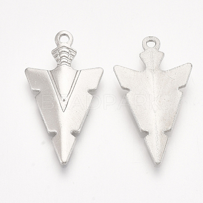 Tarnish Resistant 201 Stainless Steel Pointed Pendants X-STAS-T045-23P-1