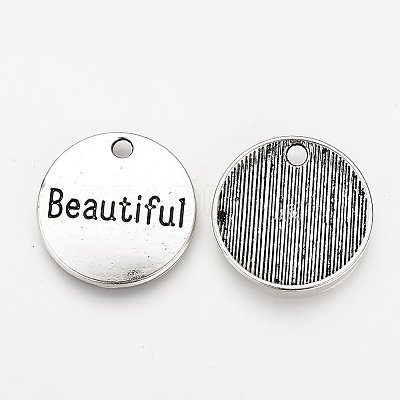 Tibetan Style Alloy Pendants X-TIBEP-Q078-16AS-RS-1