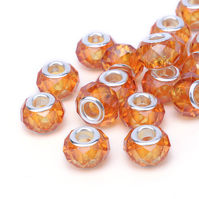 Handmade Glass European Beads GPDL25Y-44-1