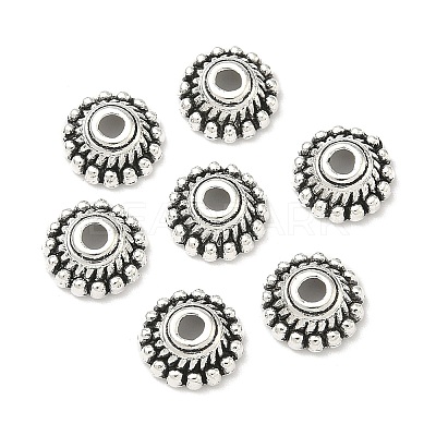 Tibetan Style Alloy Bead Caps X-LF1235Y-NF-1