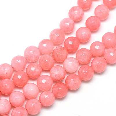Natural White Jade Bead Strands X-G-R346-8mm-16-1