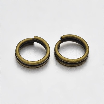 Brass Split Rings KK-E647-10AB-6mm-1