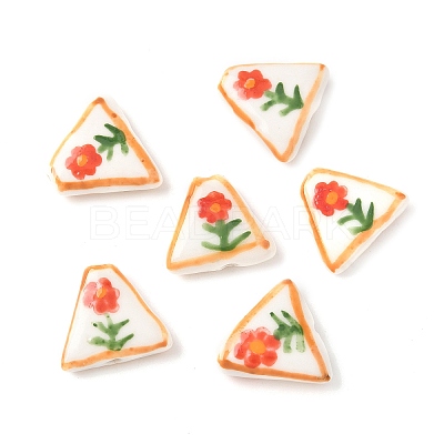 Flower Theme Handmade Porcelain Beads LAMP-D303-06B-01-1