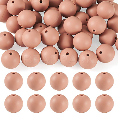 50Pcs Food Grade Eco-Friendly Silicone Beads SIL-TADJ0001-03D-1