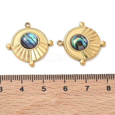 Natural Paua Shell Pendants SA-CBA11D7-17B-G-1