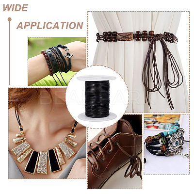 20M Round Cowhide Leather Cord WL-WH0015-01A-02-1