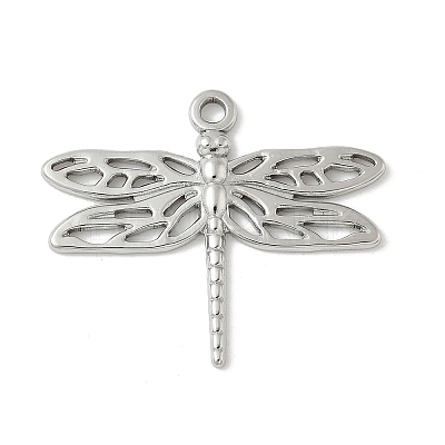 304 Stainless Steel Dragonfly Pendants STAS-S186-08D-P-1