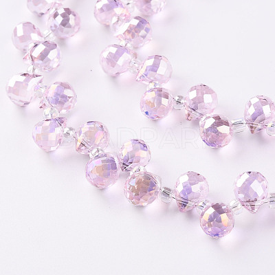 Transparent Glass Beads Strands X-GLAA-T006-14G-1