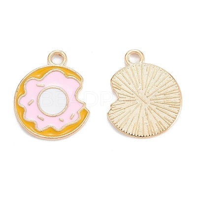 Light Gold Plated Alloy Enamel Pendants LS-ENAM-R136-29-1