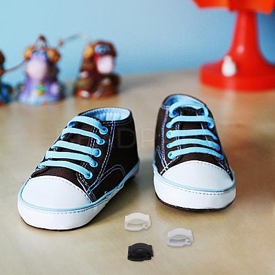 150Pcs 3 Colors Nylon Detachable Blank Shoelace Buckle Clips FIND-NB0004-21-1