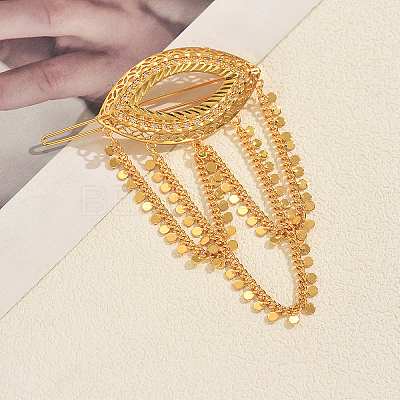 Brass Micro Pave Cubic Zirconia Hair Barrettes FR3076-1