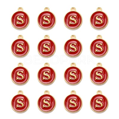 Golden Plated Alloy Enamel Charms X-ENAM-S118-03S-1