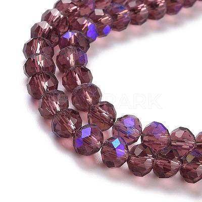 Electroplate Glass Beads Strands X1-EGLA-A034-T6mm-L14-1