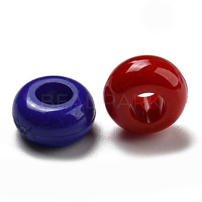 Opaque Acrylic European Beads KY-T025-04-F-1