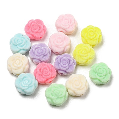 Flocky Acrylic Beads FIND-L014-03-1