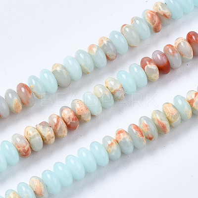 Synthetic Aqua Terra Jasper Beads Strands X-G-S366-102A-1