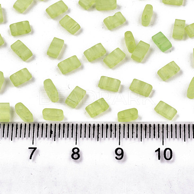 FGB 2-Hole Baking Paint Glass Seed Beads SEED-S031-M-SH1204FR-1