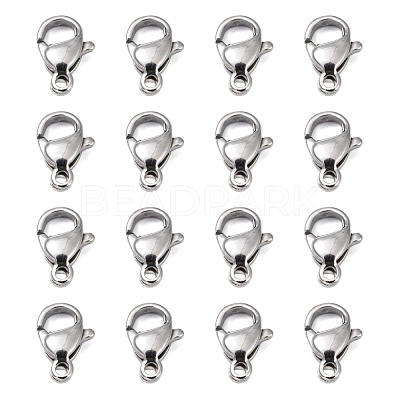 Tarnish Resistant Polished 316 Surgical Stainless Steel Lobster Claw Clasps STAS-R072-11A-1