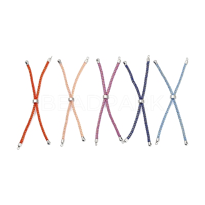 Adjustable Nylon Cord Slider Bracelet Making MAK-F026-A-P-1
