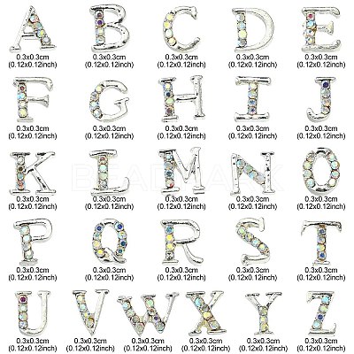 26 Letter Alloy Cabochons MRMJ-R129-97D-1