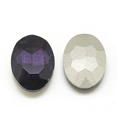 Pointed Back Glass Rhinestone Cabochons RGLA-T080-10x14mm-16-1
