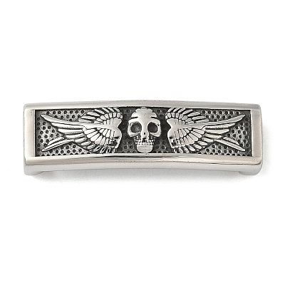 304 Stainless Steel Wing Skull Connector Charms STAS-Z147-11AS-02-1
