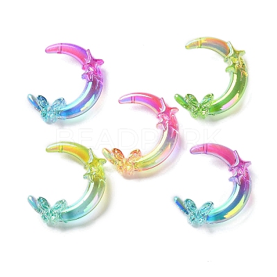 Transparent UV Plating Acrylic Beads PACR-D288-27-1