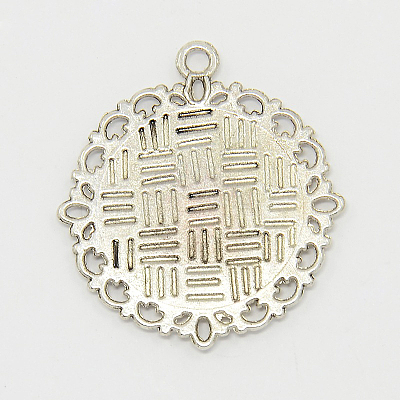 Zinc Alloy Pendant Settings for Cabochon & Rhinestone LS-PALLOY-A15290-AS-FF-1