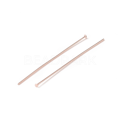 Brass Flat Head Pins X-KK-WH0058-03D-RG-1