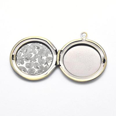 Brass Locket Pendants KK-F717-41AB-NR-1