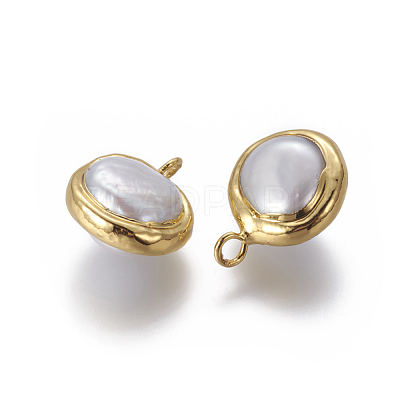 Natural Cultured Freshwater Pearl Pendants PEAR-F011-55G-1
