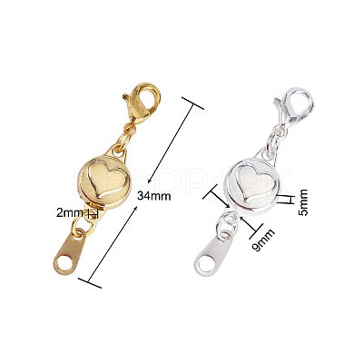 10 Sets 2 Colors Zinc Alloy Magnetic Clasps PALLOY-CJ0001-140-1