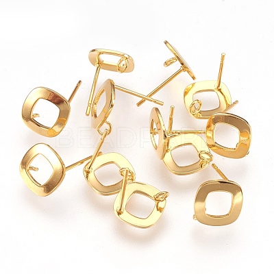 304 Stainless Steel Stud Earring Findings STAS-G176-03G-1