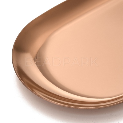 Oval 430 Stainless Steel Jewelry Display Plate STAS-P289-03RG-1