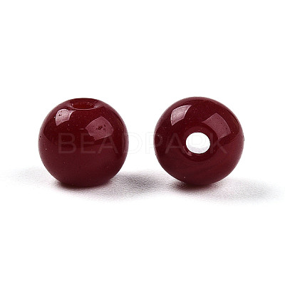 Opaque Solid Color Glass Beads X1-GLAA-N007-6mm-A04-1