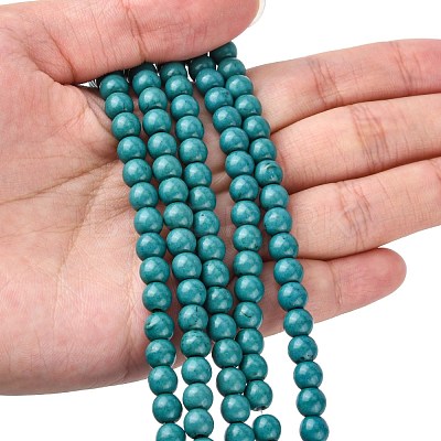 Synthetic Turquoise Beads Strands X-TURQ-G106-6mm-02E-1