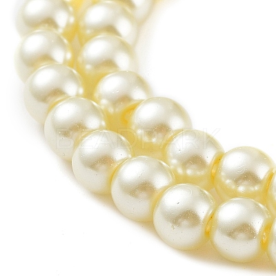 Baking Paint Pearlized Glass Pearl Round Bead Strands HY-Q003-6mm-21-1