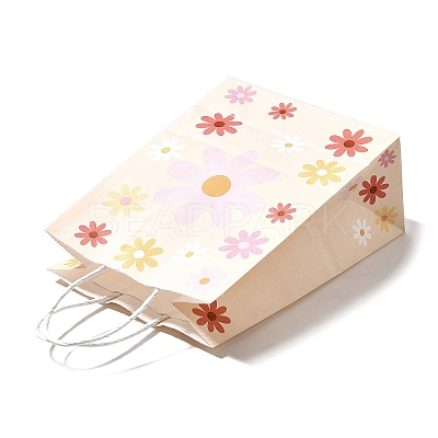 Rectangle with Sunflower Pattern Paper Gift Bags LS-CARB-L012-01D-1