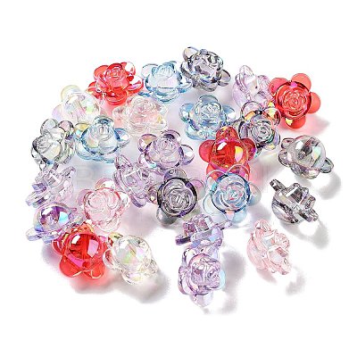 UV Plating Transparent Acrylic Beads MACR-K356-09-1